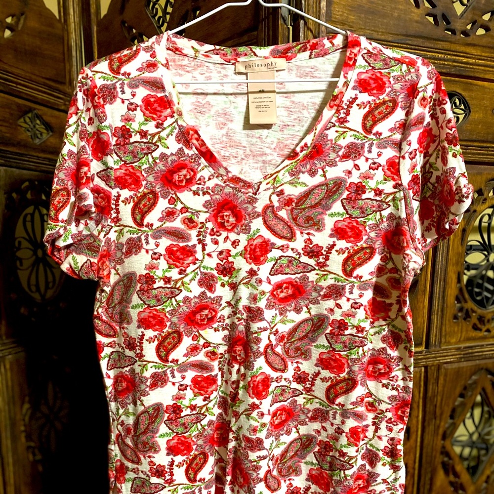 Philosophy floral paisley T-shirt